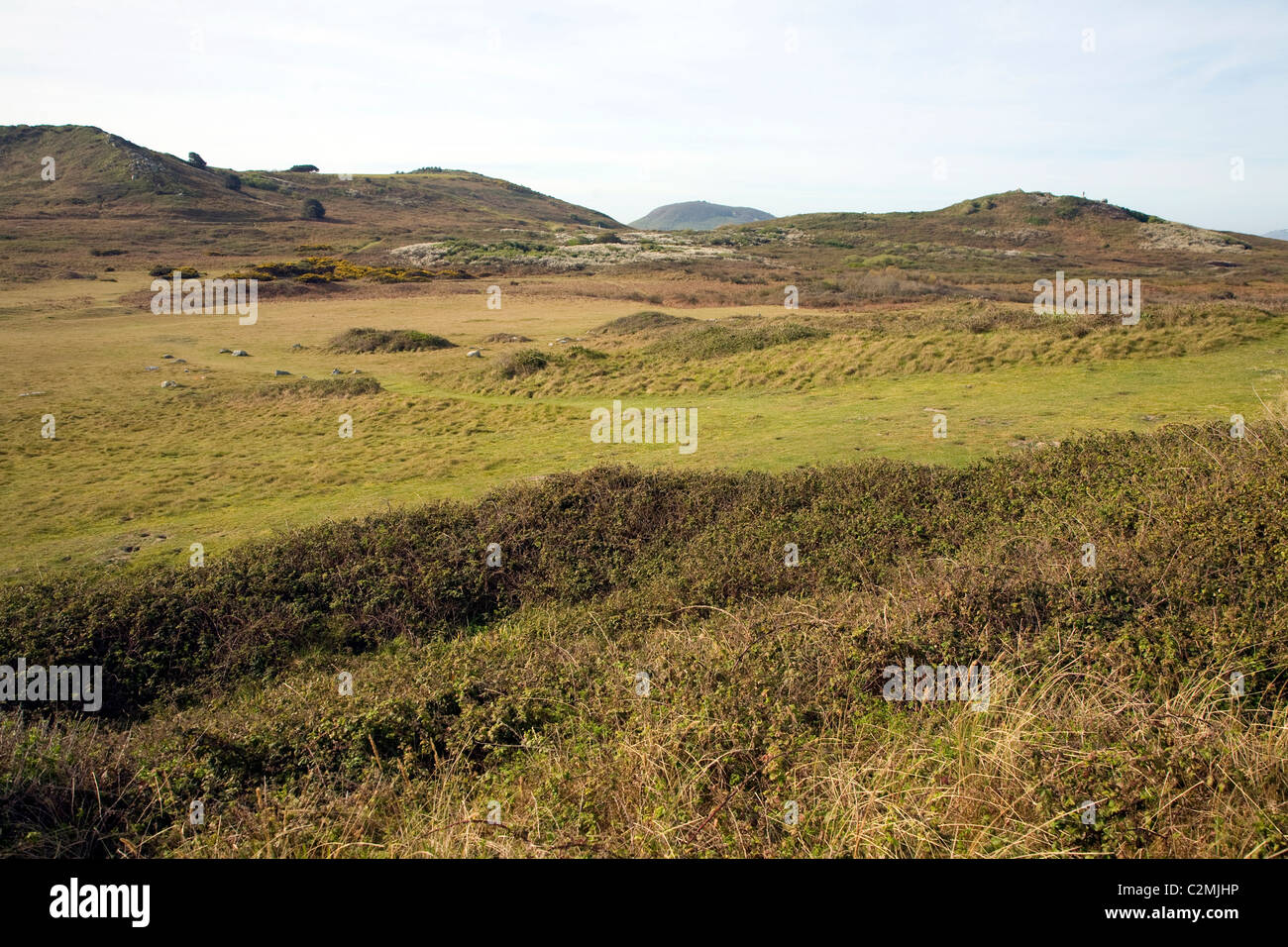 Gemeindeland Herm Island Kanalinseln im Norden der Insel Stockfoto