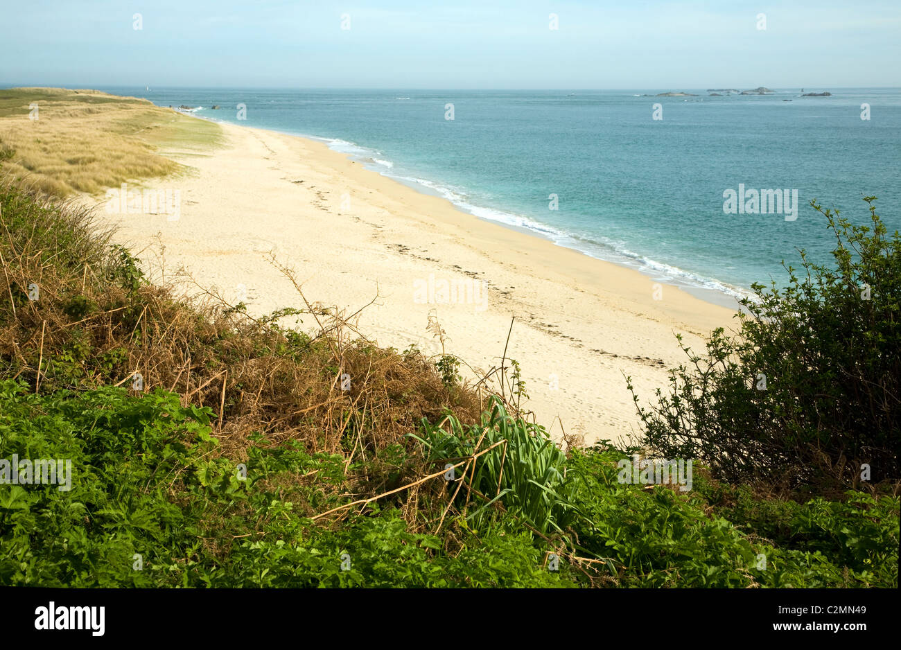 Shell beach Insel Herm Kanalinseln Stockfoto