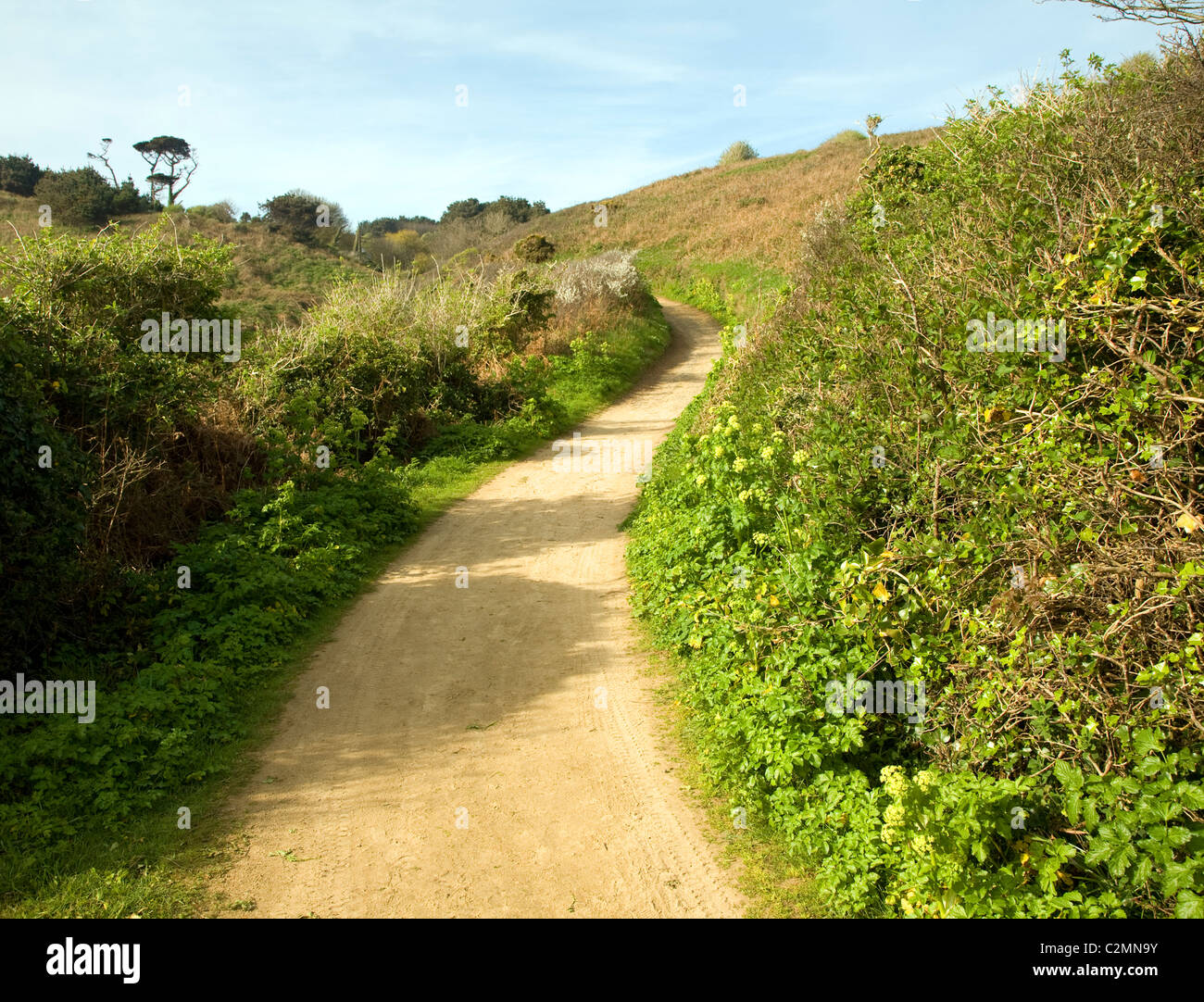 Fußweg ins Innere Herm Island Kanalinseln Stockfoto