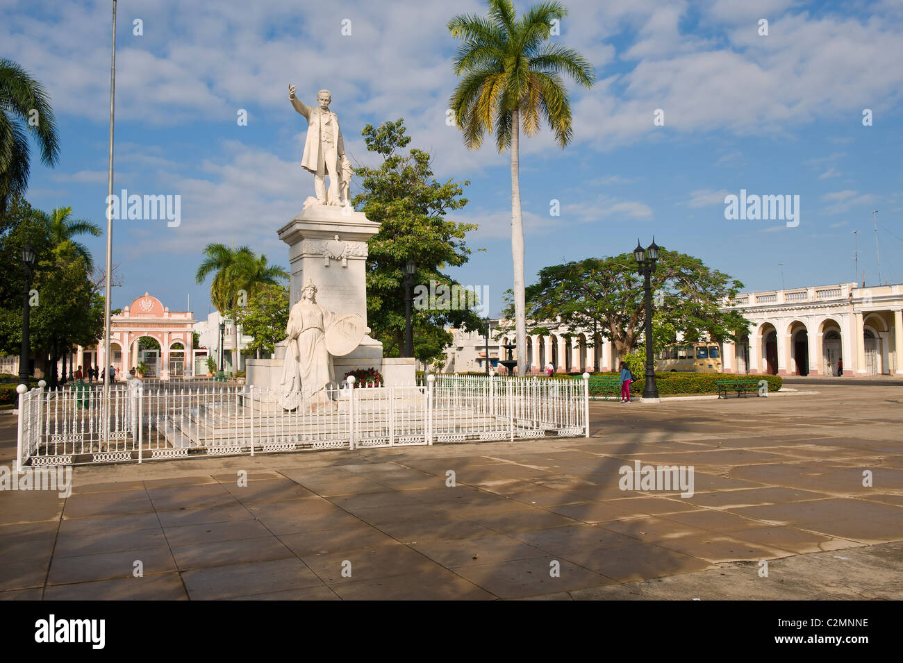 Park und Statue von Jose Marti, Cienfuegos, Kuba Stockfoto