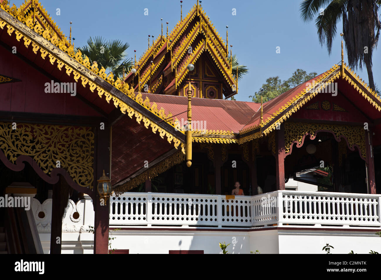 Burmesischen Stil Tempel Wat Sirong Muang, Lampang, Thailand Stockfoto