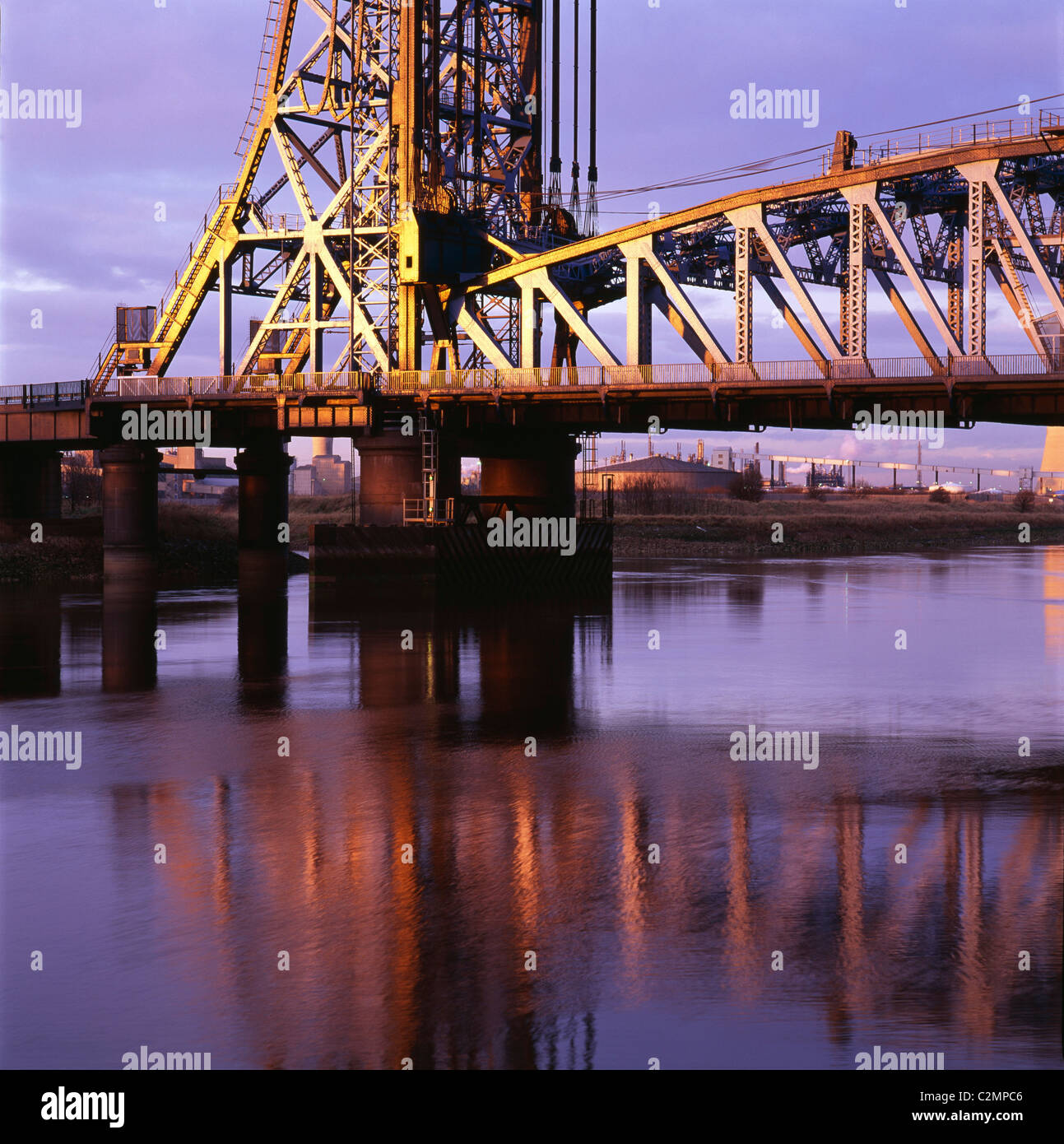 Newport Bridge River Tees Middlesborough Stockfoto