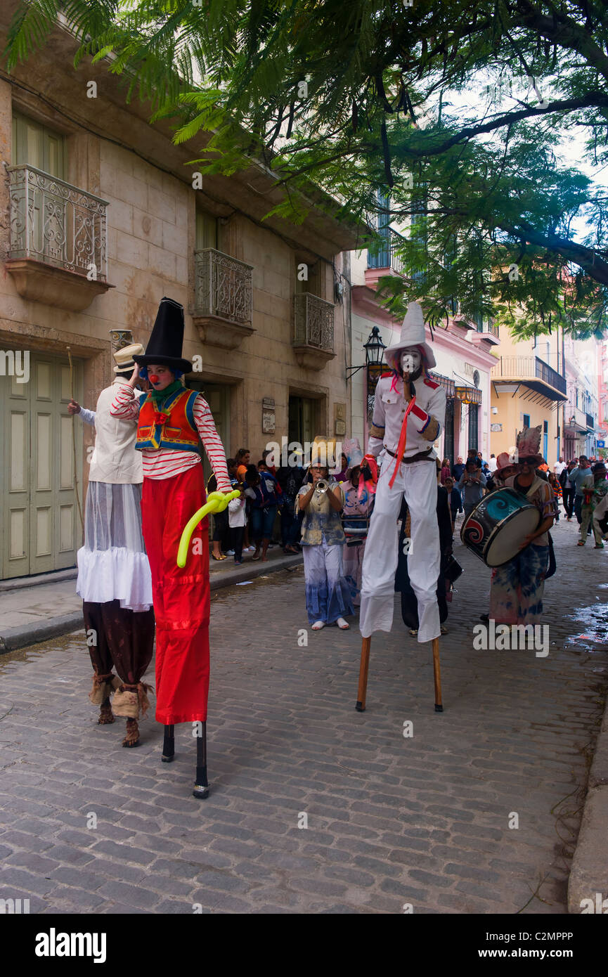 Folkloregruppe Konservierungsstrategie in Alt-Havanna, Kuba Stockfoto