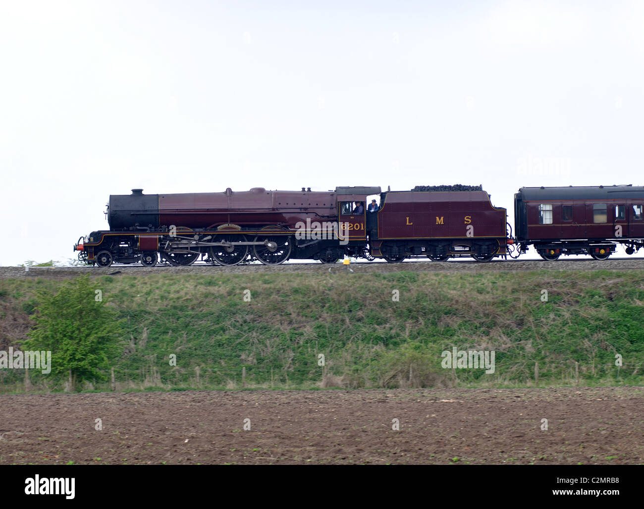 LMS Dampf Lok Nr. 6201 "Princess Elizabeth" Stockfoto