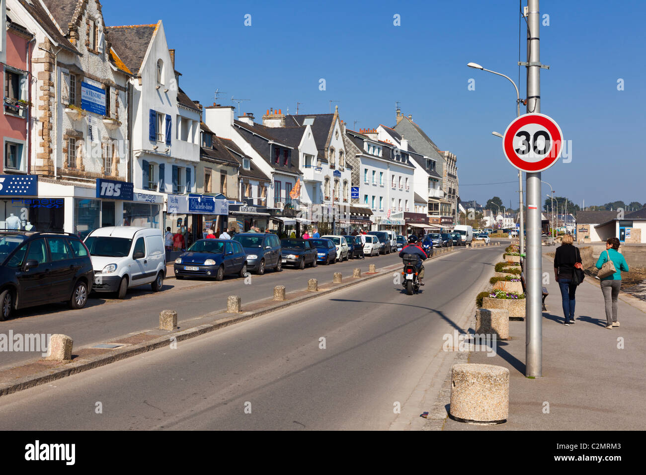 Cours des Quais, La Trinité - Sur - Mer, Morbihan, Bretagne, Frankreich Stockfoto