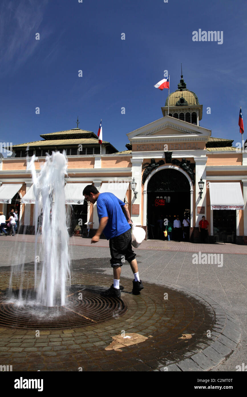 Mercado Central de Santiago, Central Market, Santiago, Chile, Südamerika. Stockfoto