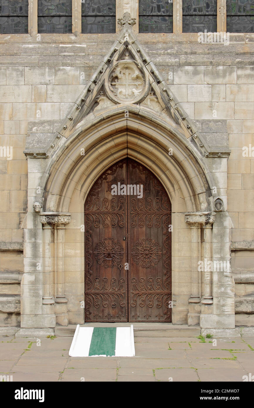 Selby Abbey südlichen Querschiff Tür Stockfoto