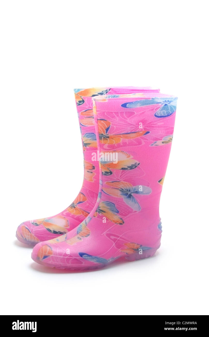 Kautschuk / Gum Schuhe Stockfoto