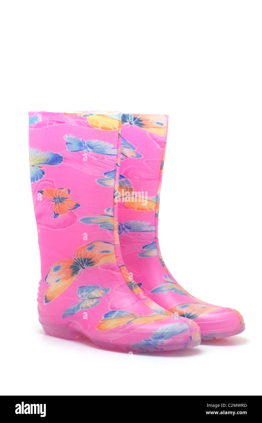 Kautschuk / Gum Schuhe Stockfoto