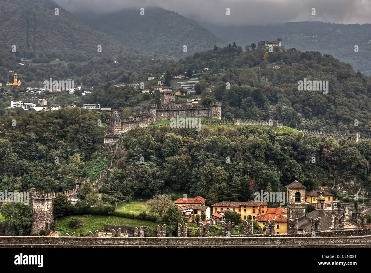 Bellinzona - Ticino Stockfoto