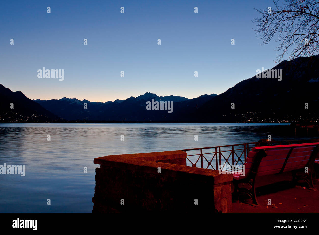 Lago Maggiore am Morgen Stockfoto