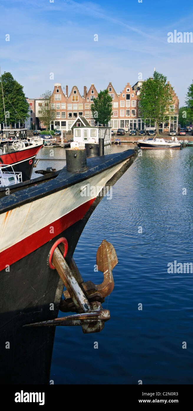 Amsterdam, Niederlande. Blick von der Gouden Reael historisches Viertel von Westerdok Stockfoto