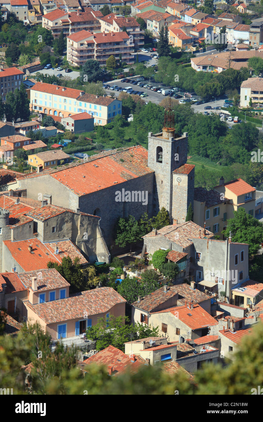 Überblick über die Dorf von Sollies-Pont und Sollies Ville in der Nähe von Toulon Stockfoto