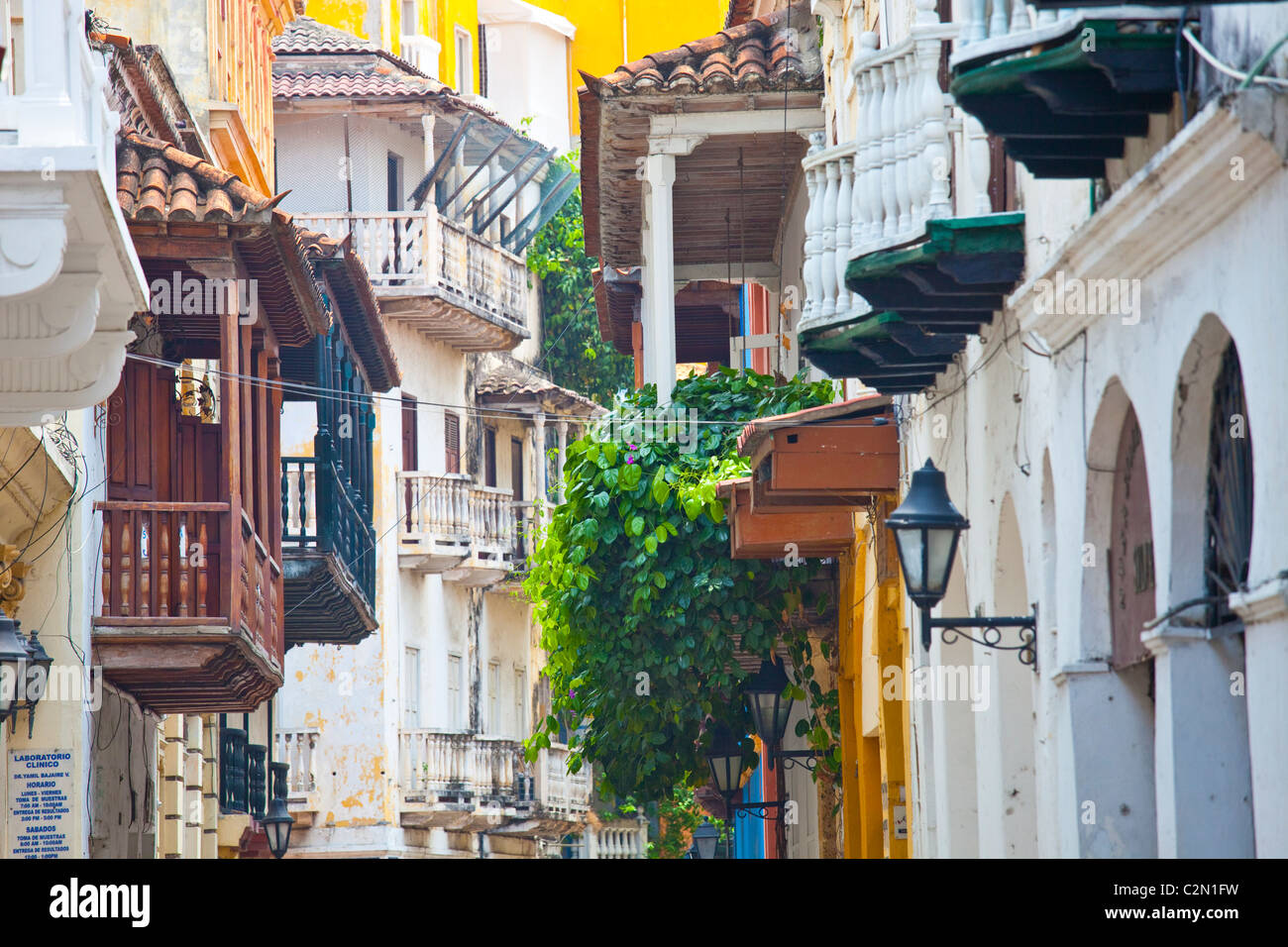 Altstadt, Cartagena, Kolumbien Stockfoto