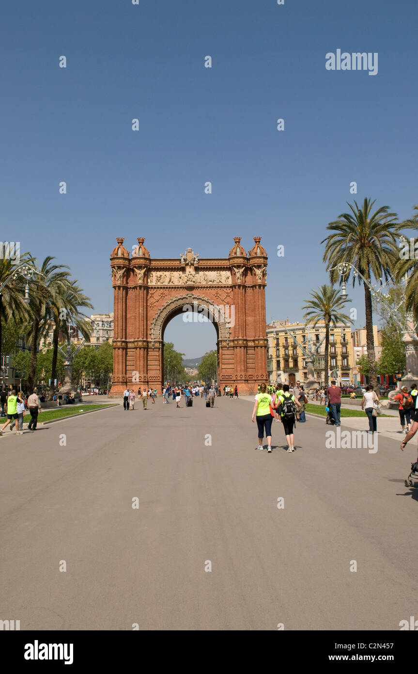 Der Arc de Triomf in Barcelona, Katalonien in Spanien Stockfoto
