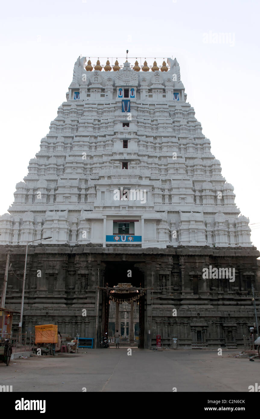 eine alte hindu-Tempel in Indien kancheepuram Stockfoto
