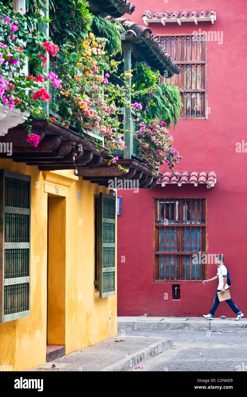 Altstadt, Cartagena, Kolumbien Stockfoto