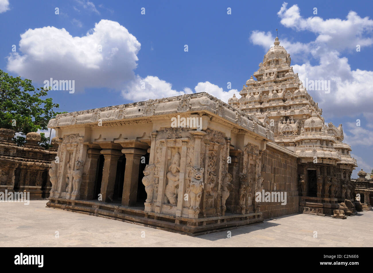 eine alte hindu-Tempel in Indien kancheepuram Stockfoto