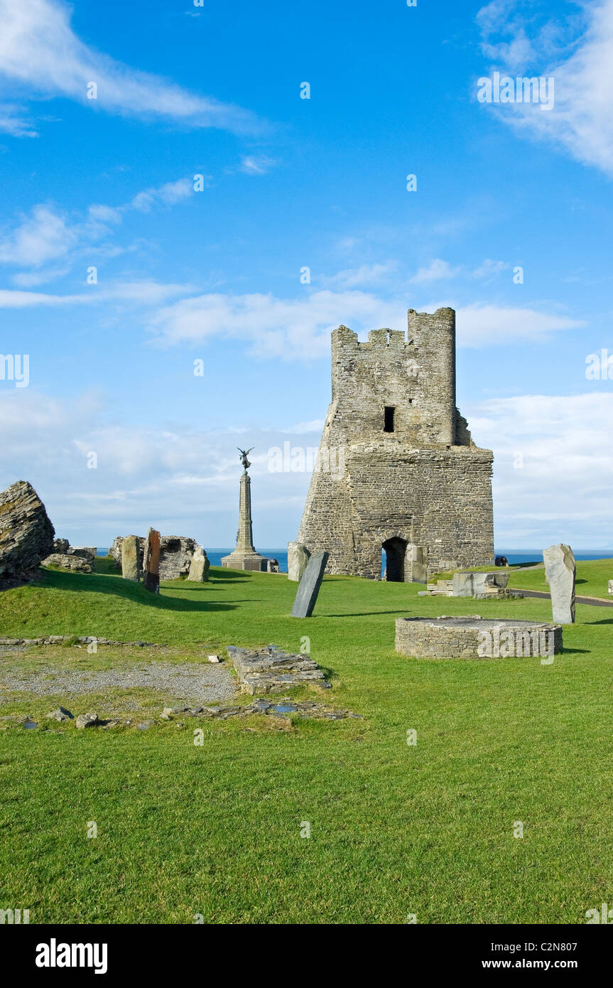 Ruinen Ruinen Ruinen von Aberystwyth Castle im Winter Ceredigion Cardiganshire Mitte Wales Walisische Burgen Großbritannien Großbritannien Großbritannien Großbritannien Großbritannien Großbritannien Großbritannien Großbritannien Großbritannien Großbritannien Stockfoto