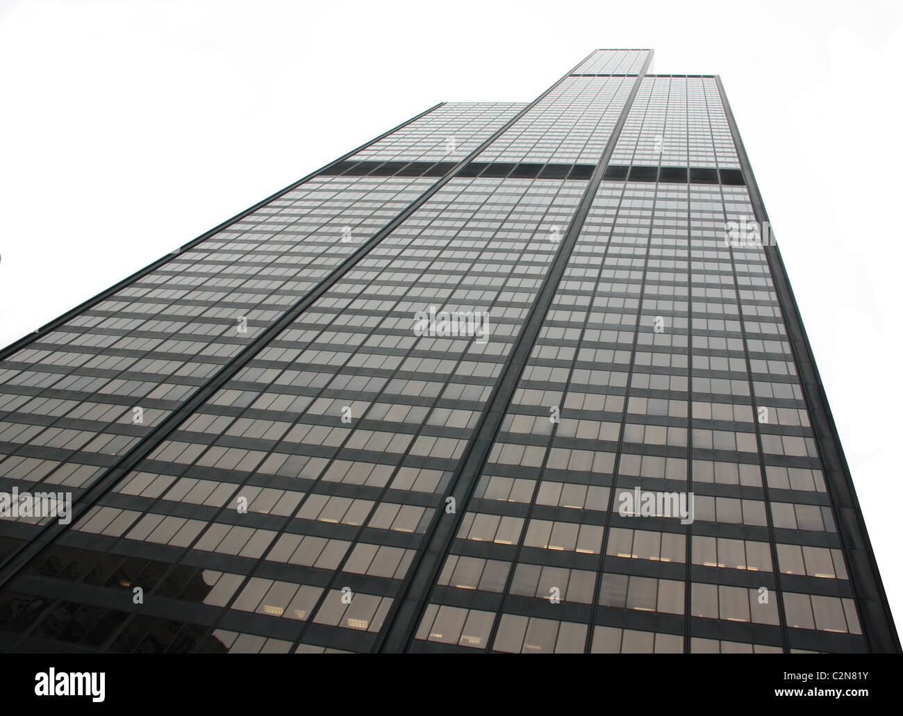 Sears Tower nach dem Himmel greifen Stockfoto