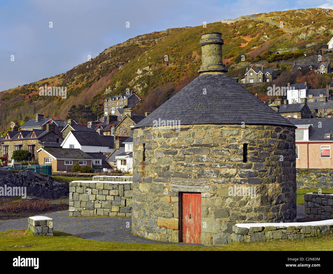 Runde Hausgefängnis Barmouth Gwynedd Mitte Wales UK United Kingdom GB Great Britain Stockfoto