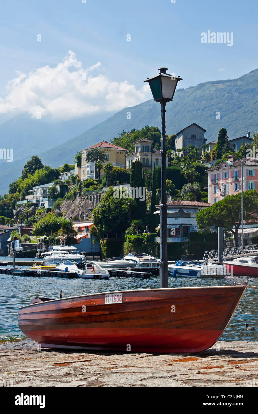 Boot in Ascona - Ticino Stockfoto