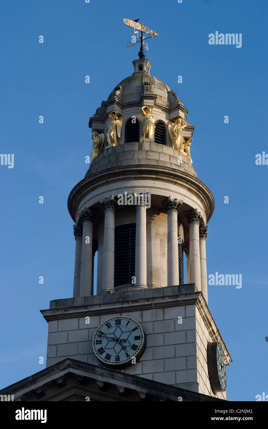 Pfarrkirche St Marylebone, aktuelle Wiedergabe von 1885 mit Veränderungen, Marylebone Road, London, NW1, England Stockfoto