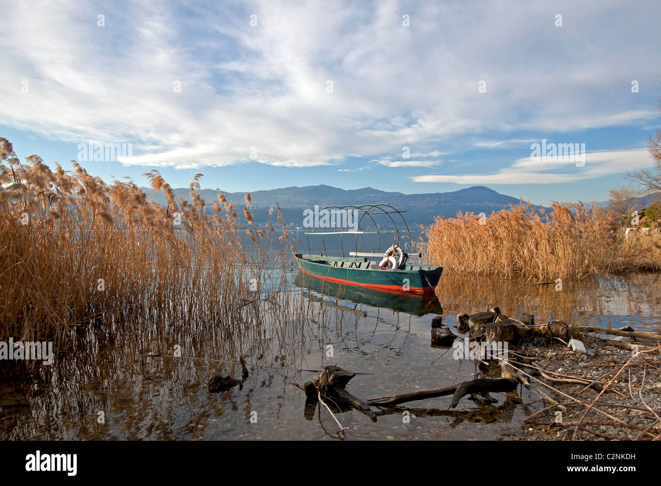 Boot auf dem Lago Maggiore Stockfoto