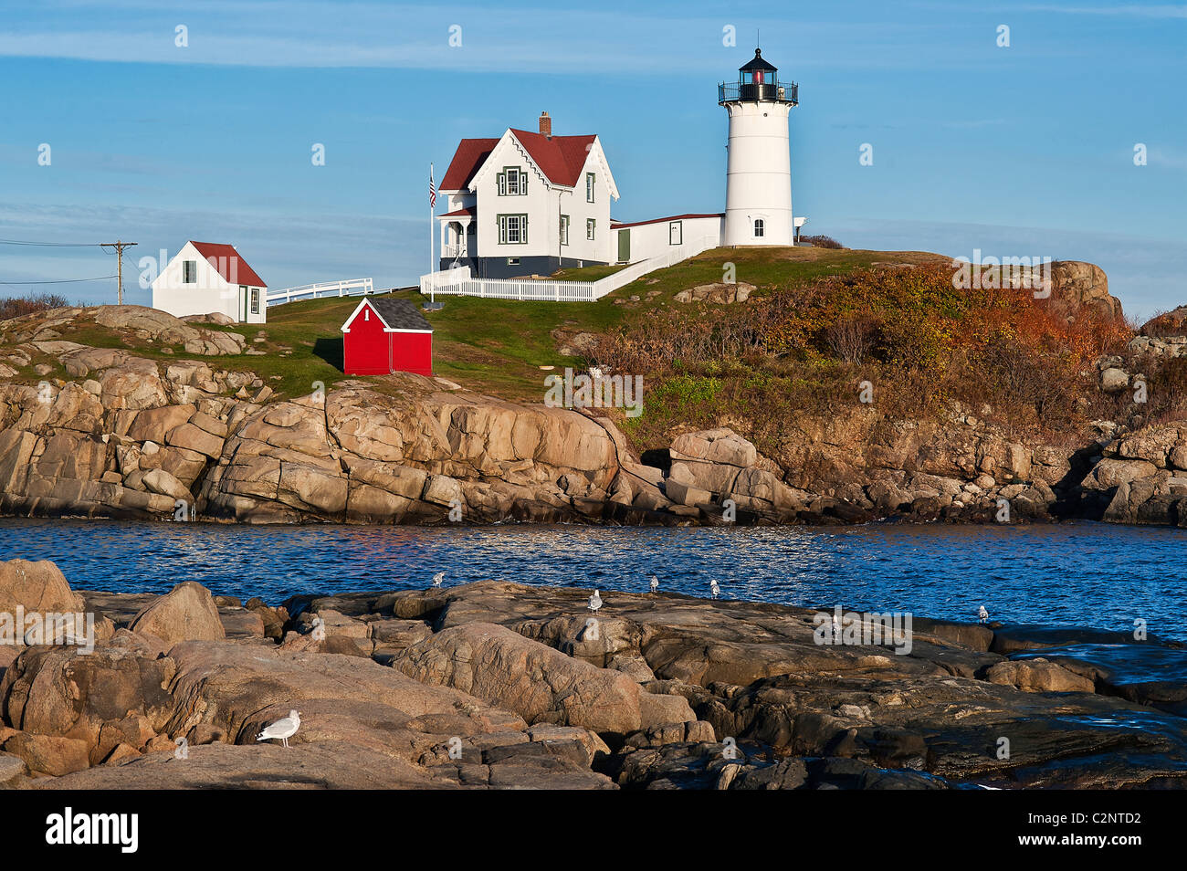 Nubble Light, Cape Neddick, York, Maine, USA Stockfoto