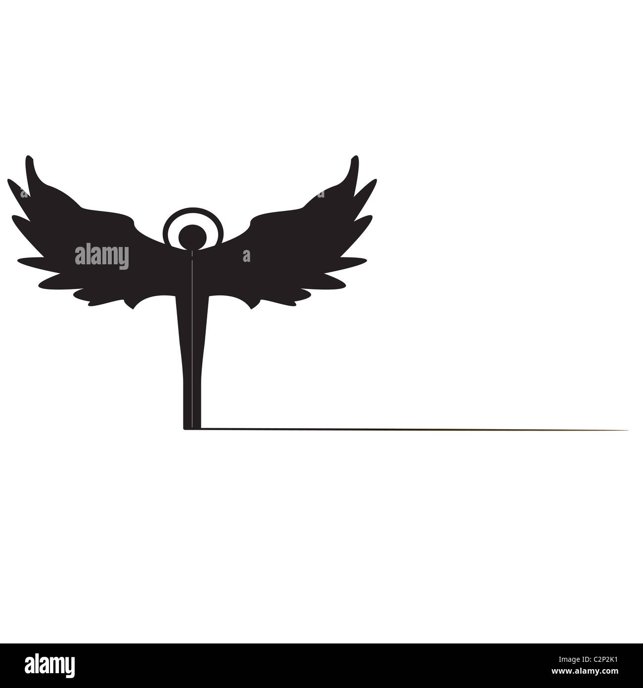 Engel-silhouette Stockfoto