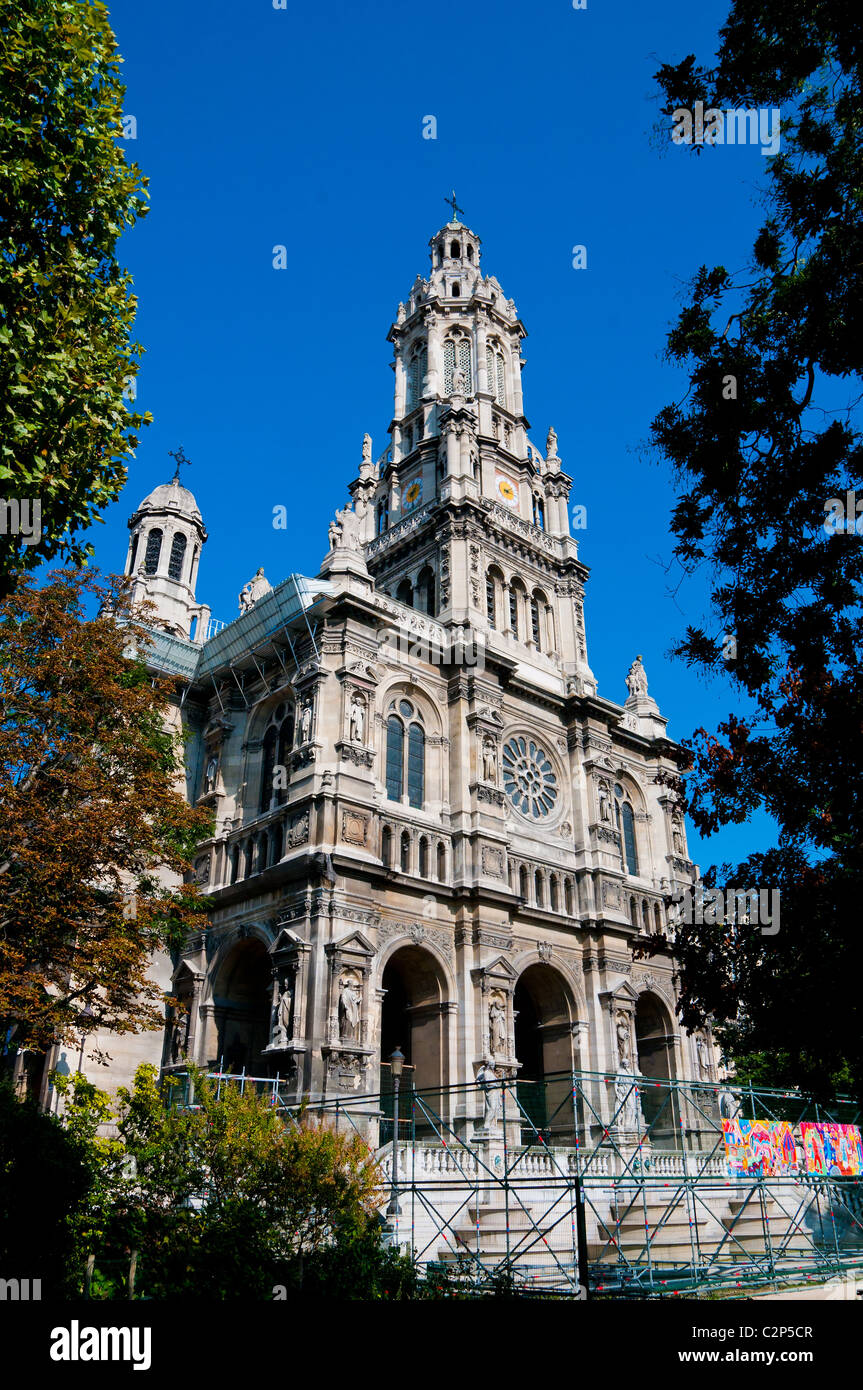 Die Dreifaltigkeitskirche (Église de la Sainte-Trinité) in Paris, Frankreich Stockfoto