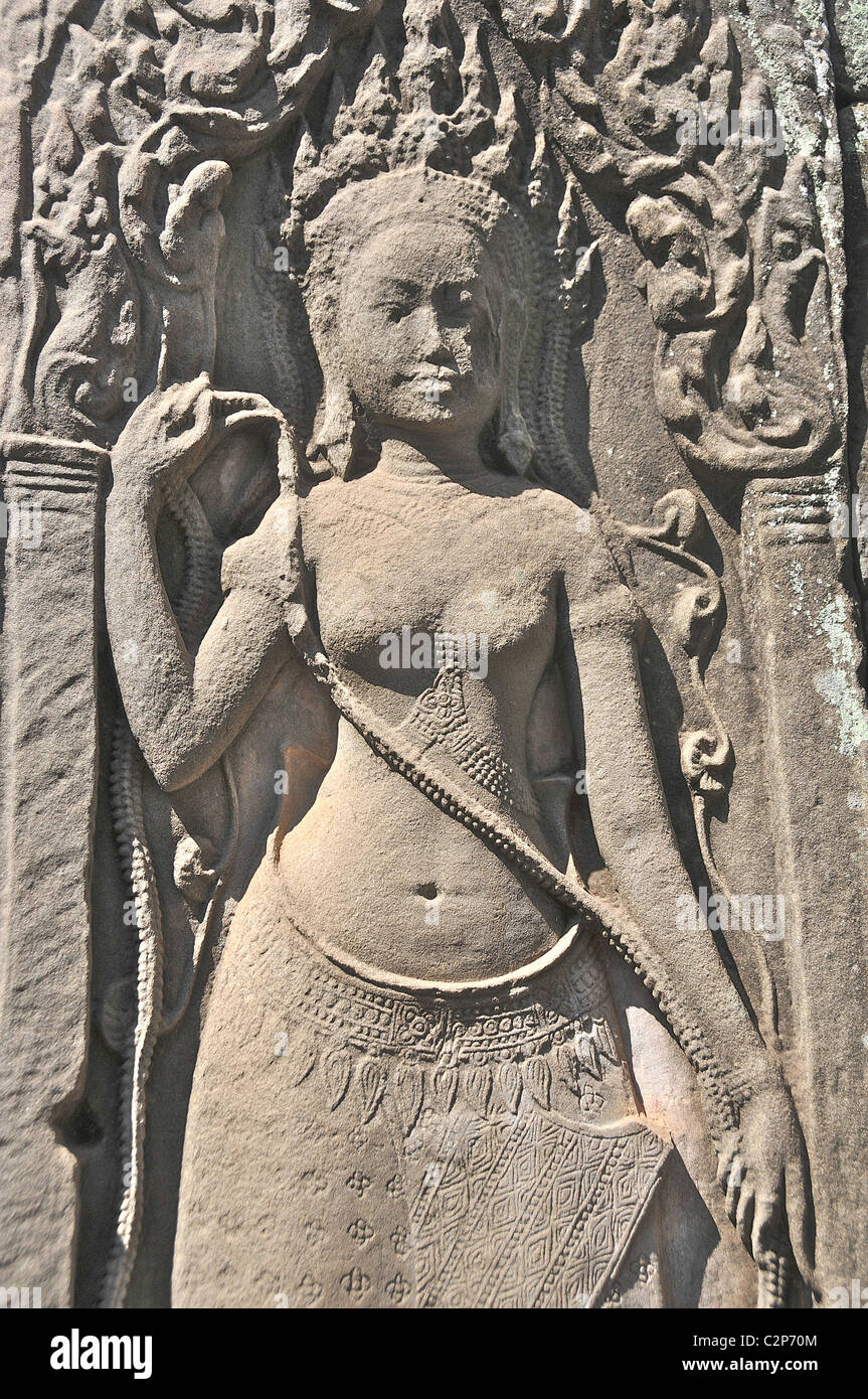 Details der Tempel, Angkor, Siem Reap, Kambodscha Stockfoto