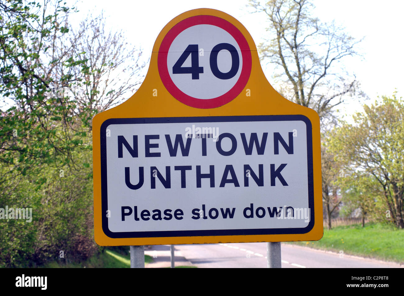 Newtown Unthank Zeichen, Leicestershire, England, UK Stockfoto