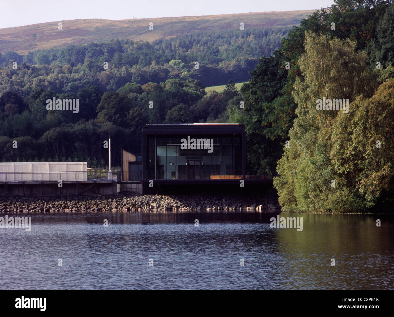 Gateway Orientierung Zentrum, Loch Lomond, Schottland. Blick über Loch. Stockfoto