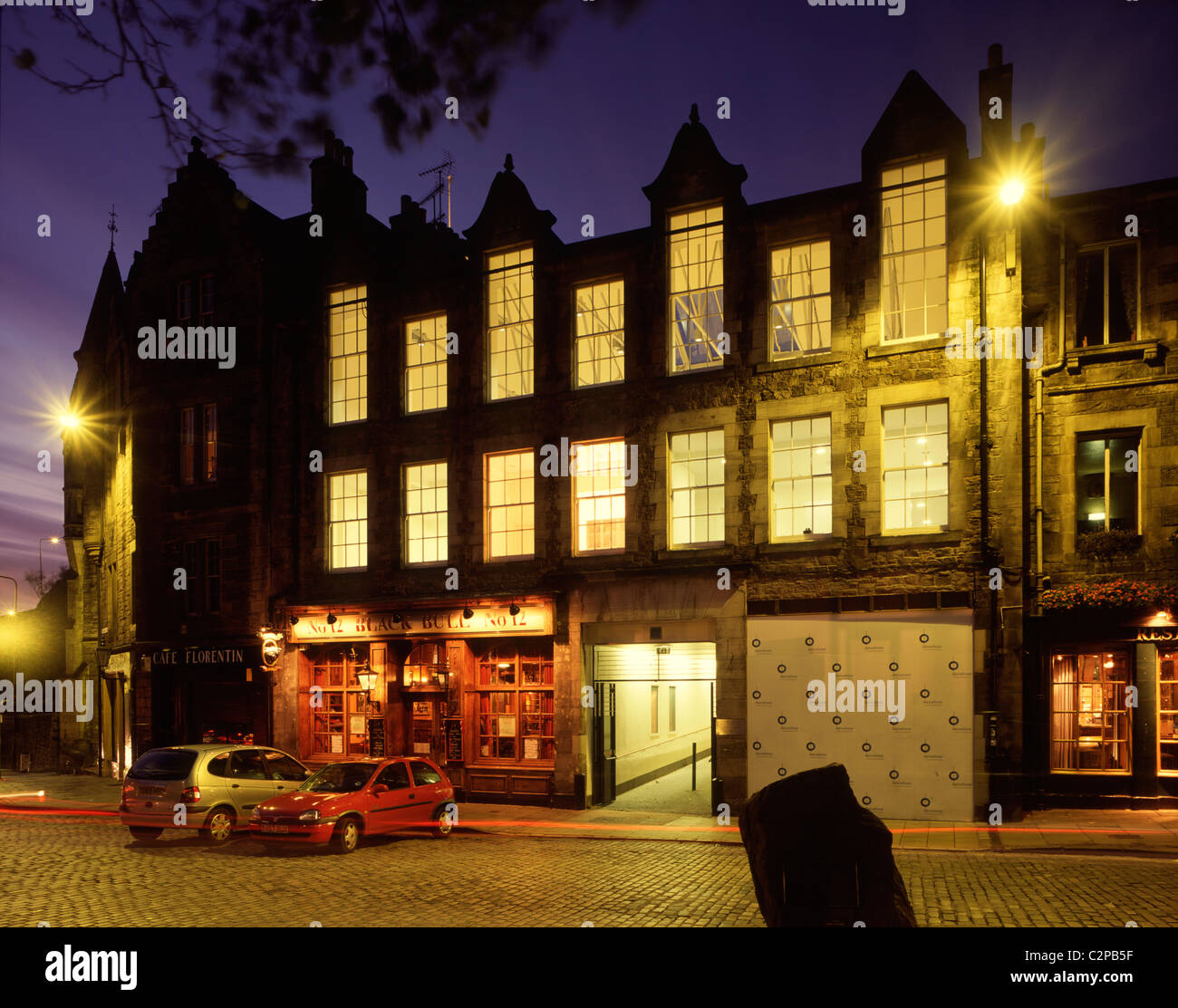 Dance Base, Edinburgh, Schottland. Eingang von der Strasse. Stockfoto