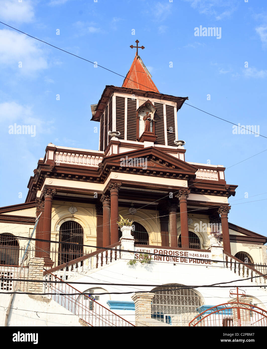 Kirche Saint-Antoine in Port au Prince, Haiti Stockfoto