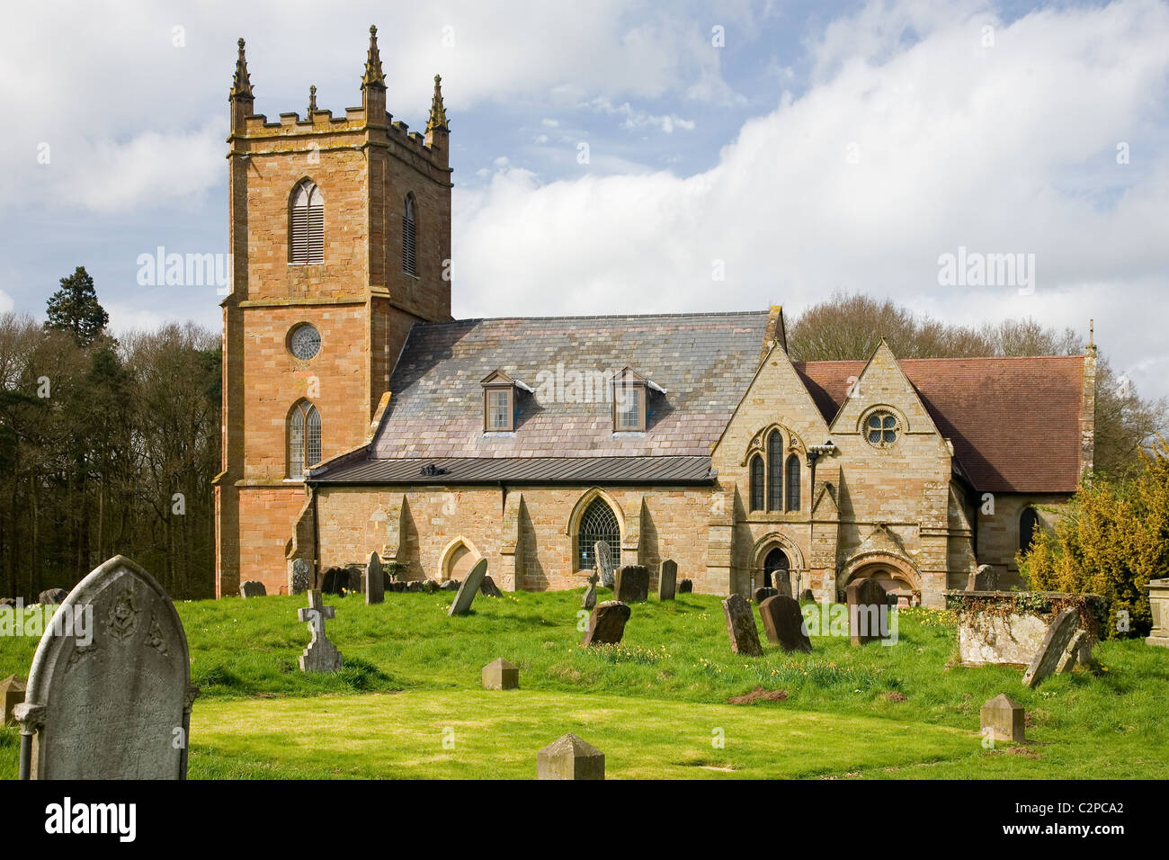 Die Kirche der Hl. Maria der Jungfrau, Hanbury, Worcestershire Stockfoto