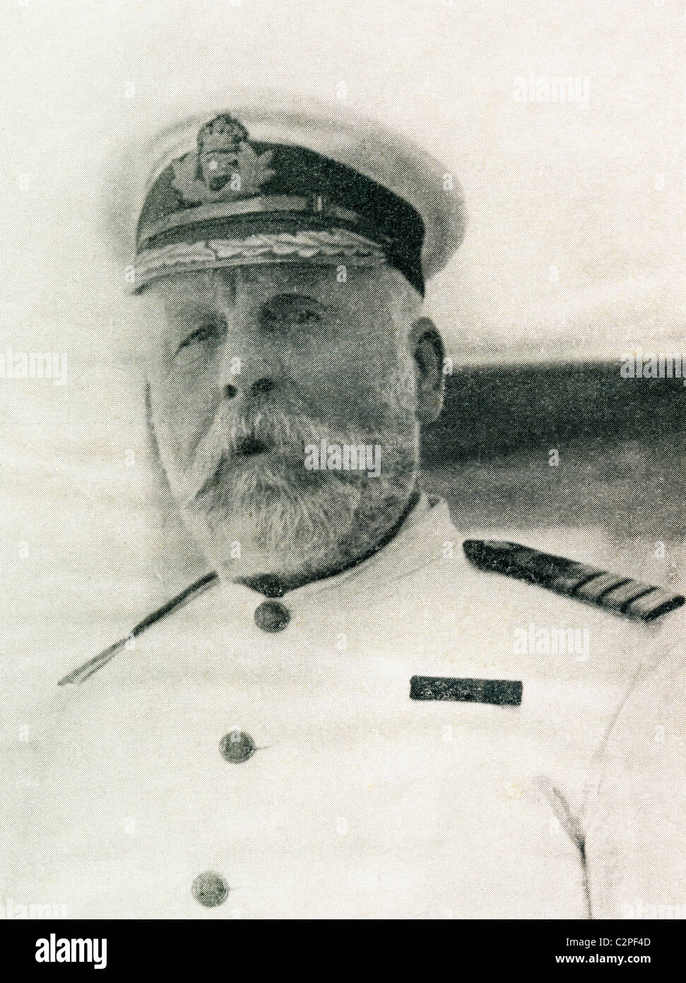 Kapitän Edward John Smith, 1850 -1912. Kapitän der RMS Titanic, der mit dem Schiff abfuhr. Stockfoto