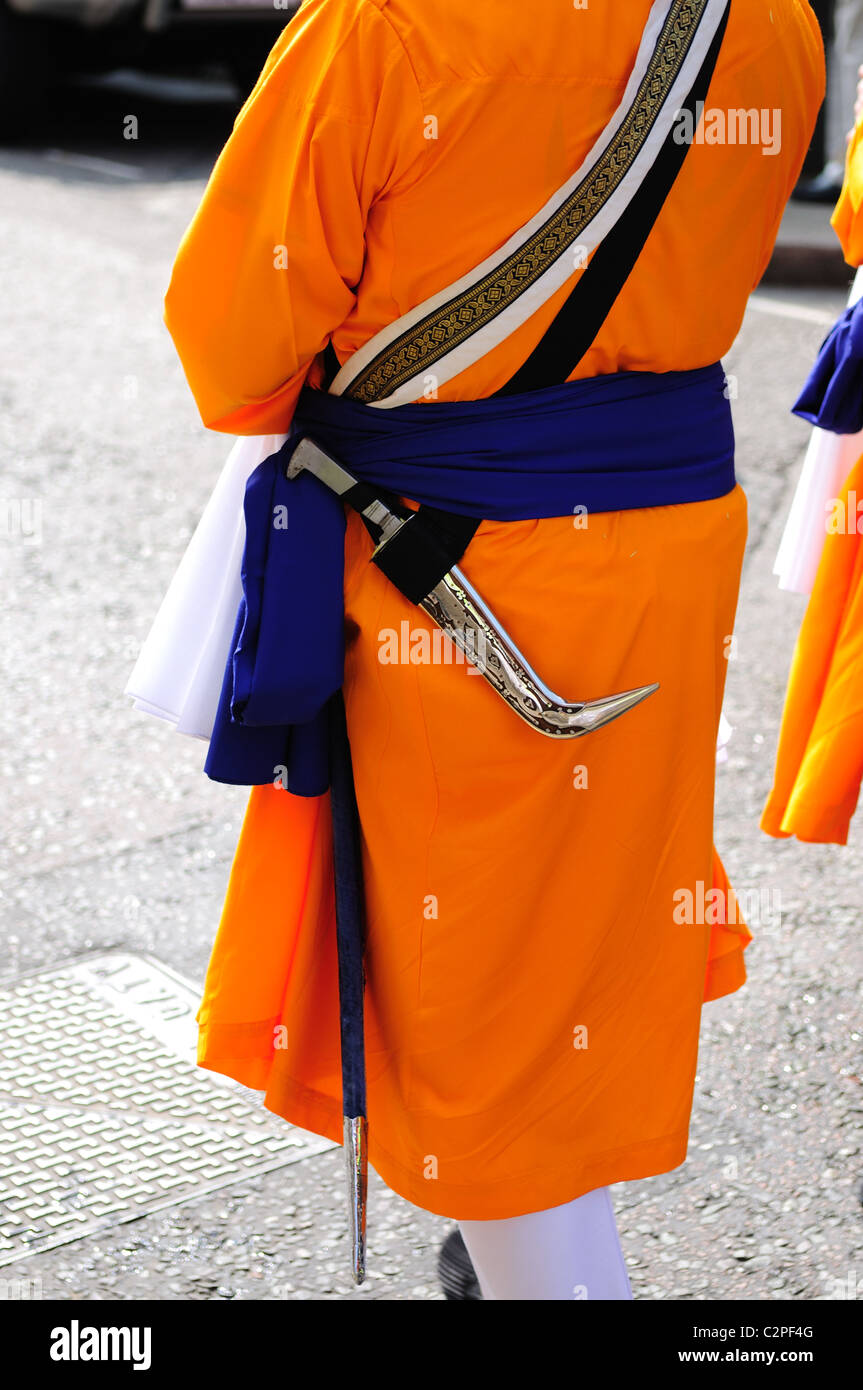 Vaisakhi oder Baisakhi Festival Of The Sikh neue Spring und Ende der Ernte. Leicester, England. Stockfoto