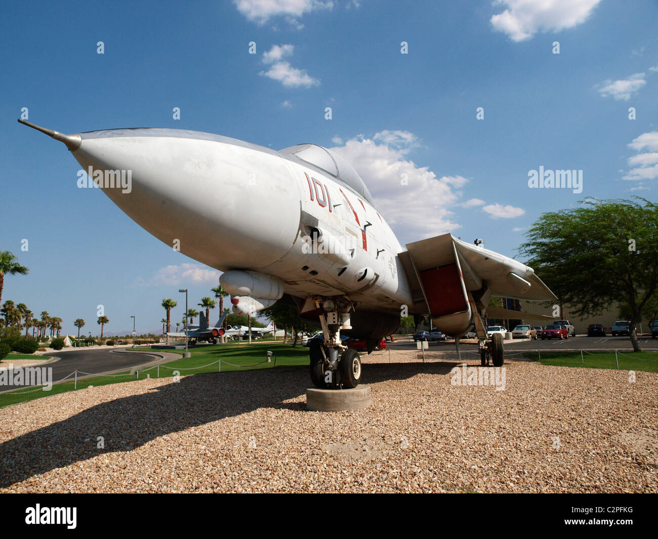 Grumman F-14A Tomcat Kampfflugzeuge bei der Palm Springs Air Museum, Kalifornien, USA. Stockfoto