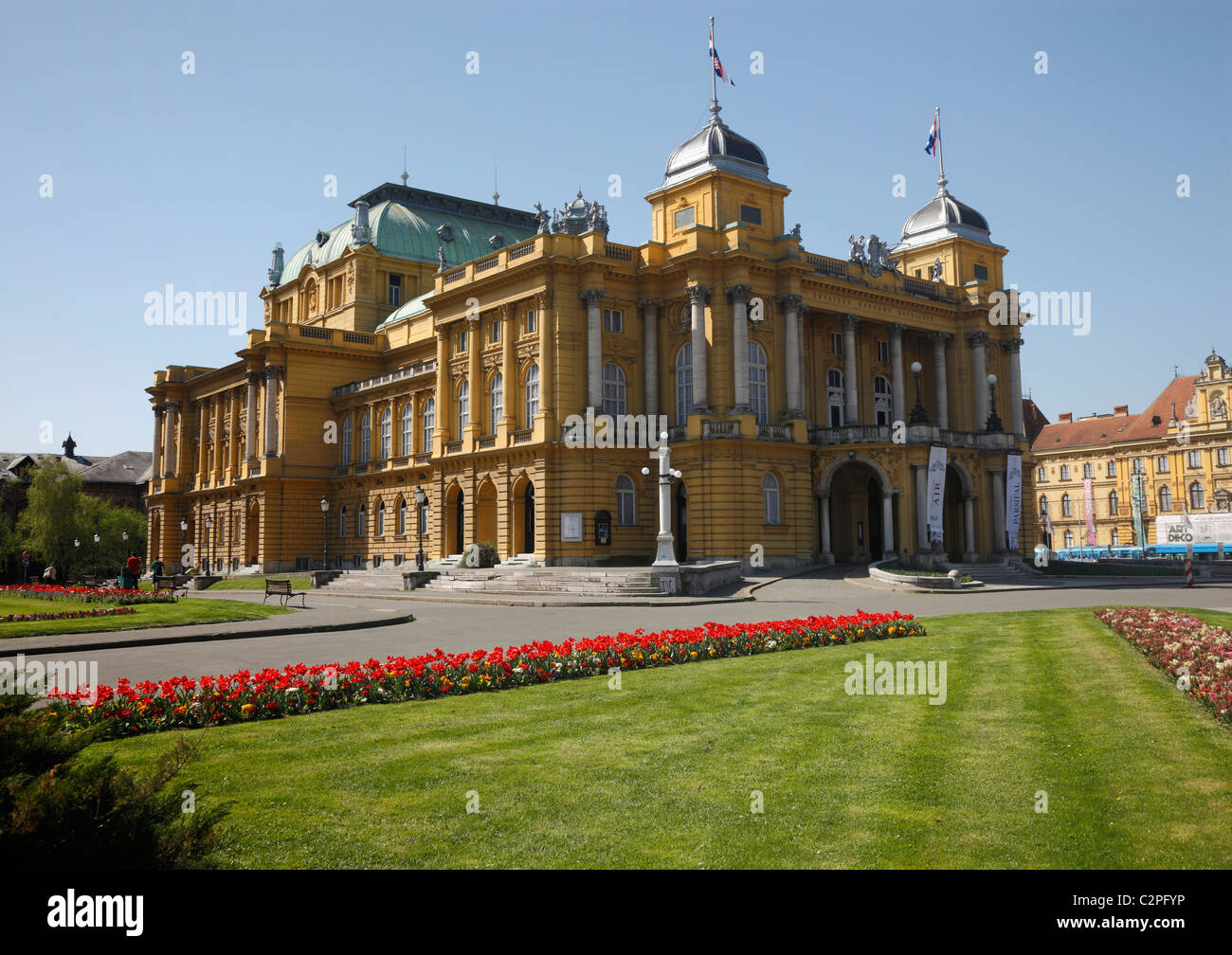 Zagreb, Nationaltheater Stockfoto