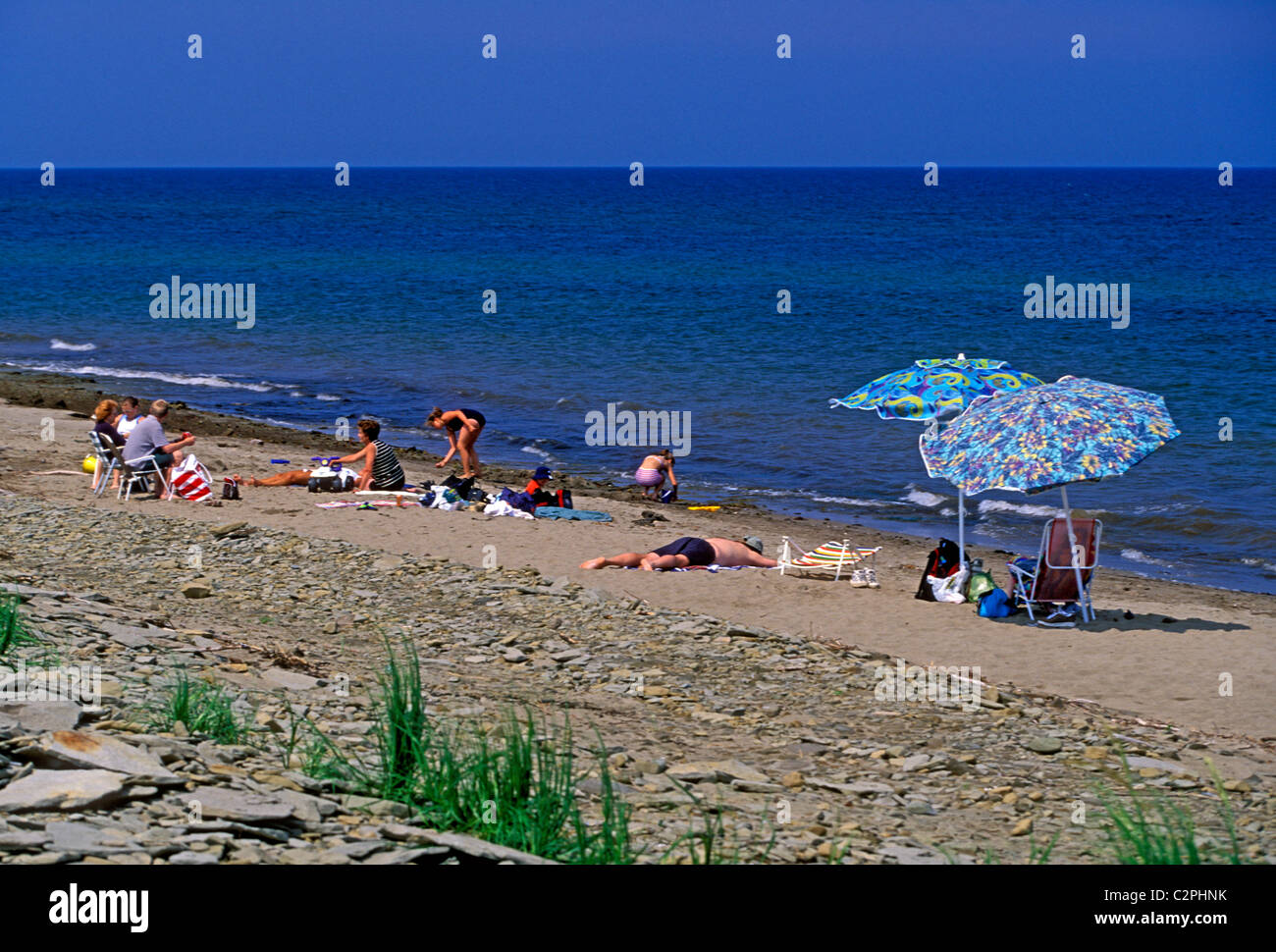 Menschen am Strand bei Irving Eco-Center Stadt von Buctouche New Brunswick Provinz Kanada Nordamerika Stockfoto