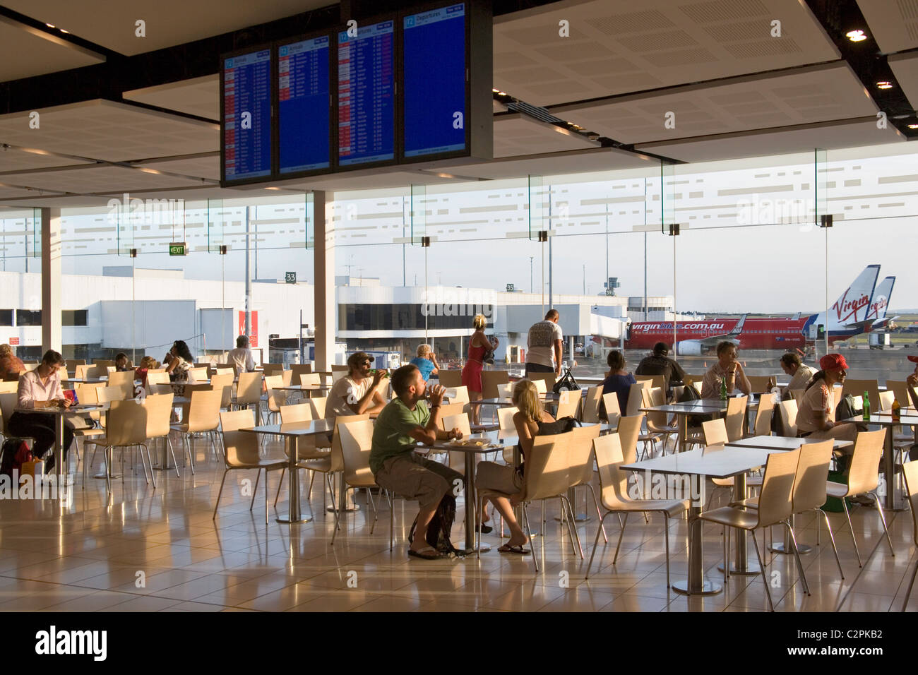 Terminal 2, Flughafen in Sydney, Australien. Stockfoto