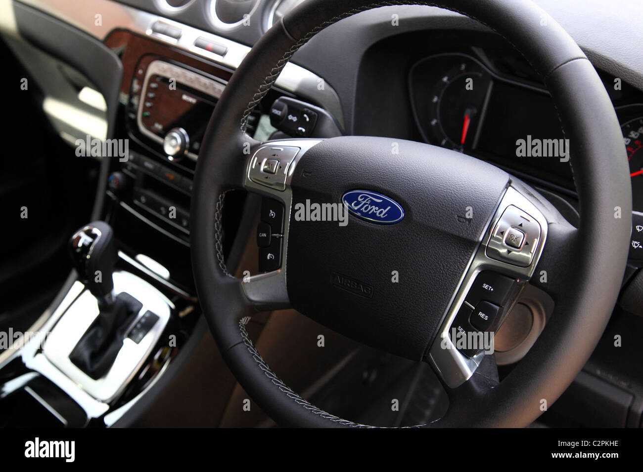 Ein Ford Galaxy-Innenraum. Stockfoto