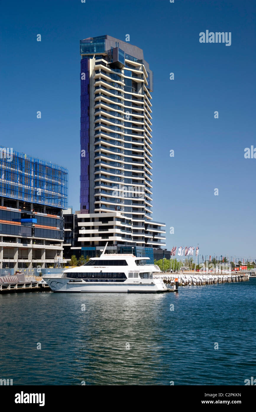 Dock 5 Turm, Victoria Harbour, Melbourne. Stockfoto