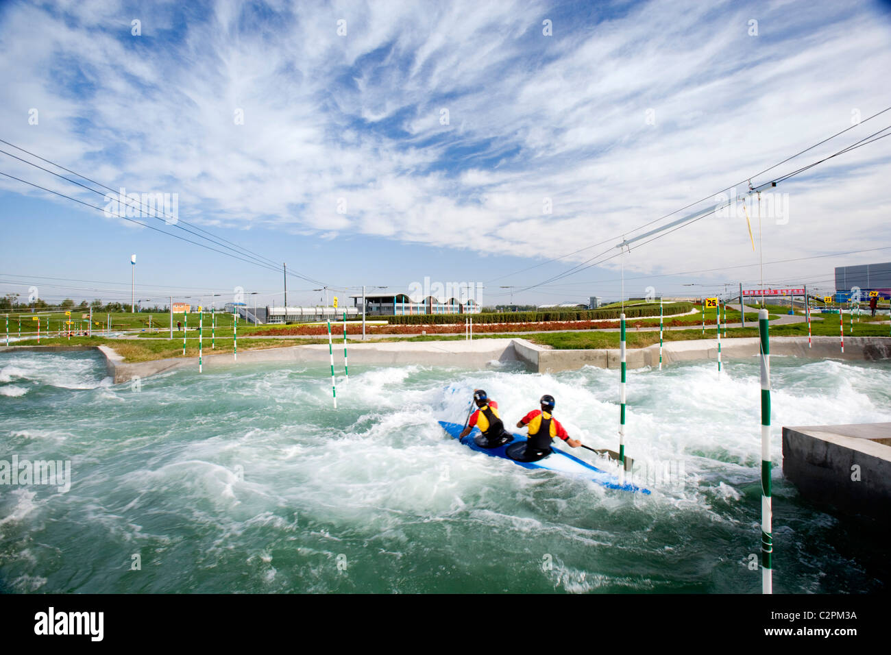 Beijing Olympics 2008 - Kanu-Kajak-Slalom, Shunyi Rudern Kanu Olympiapark. Stockfoto