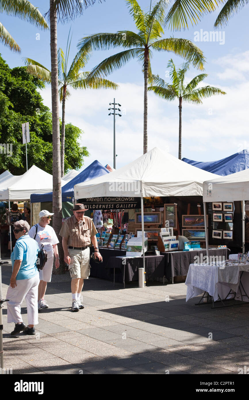 Die Esplanade-Märkte. Cairns, Queensland, Australien Stockfoto