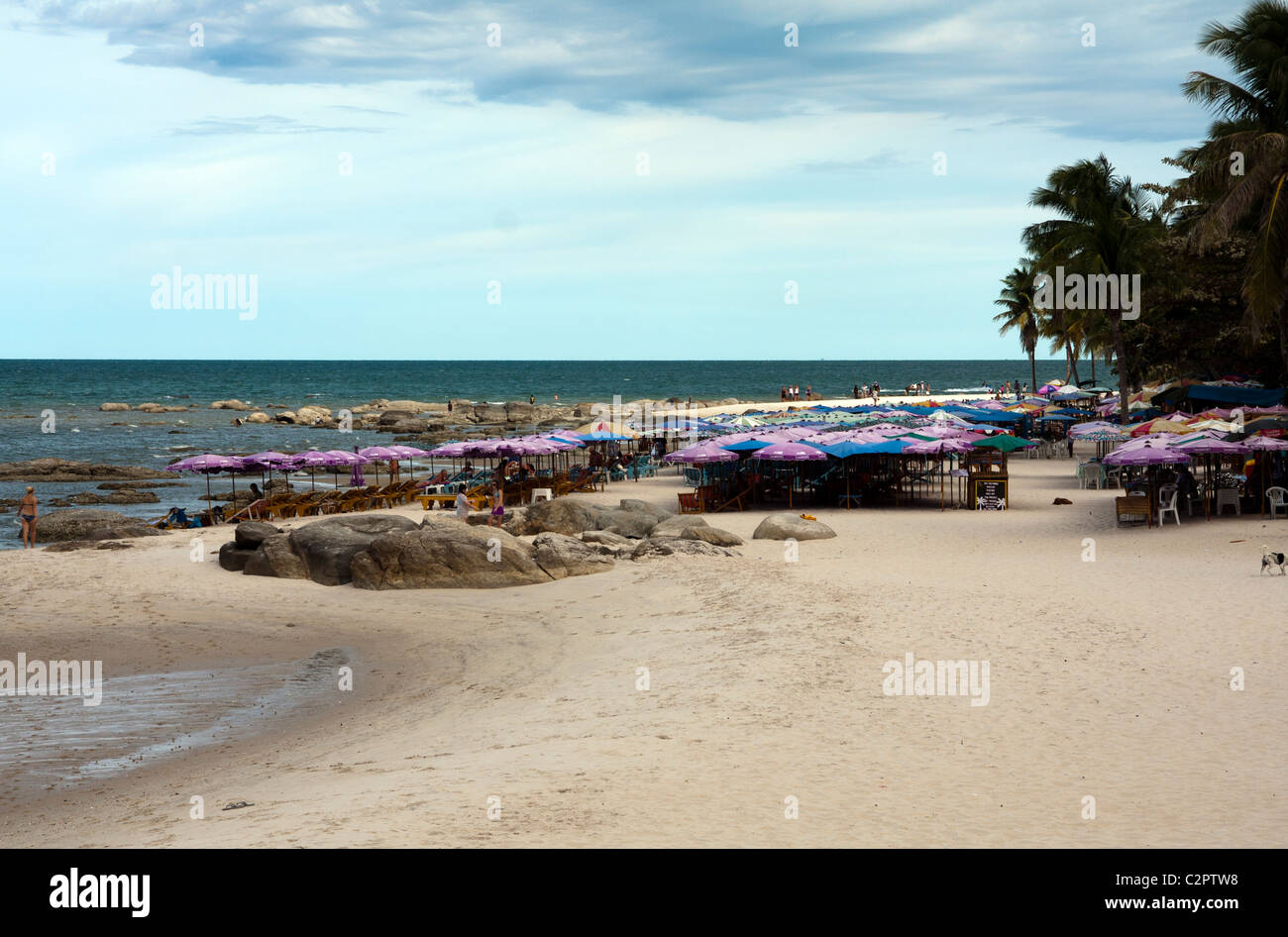 Der Strand von Hua Hin Stockfoto