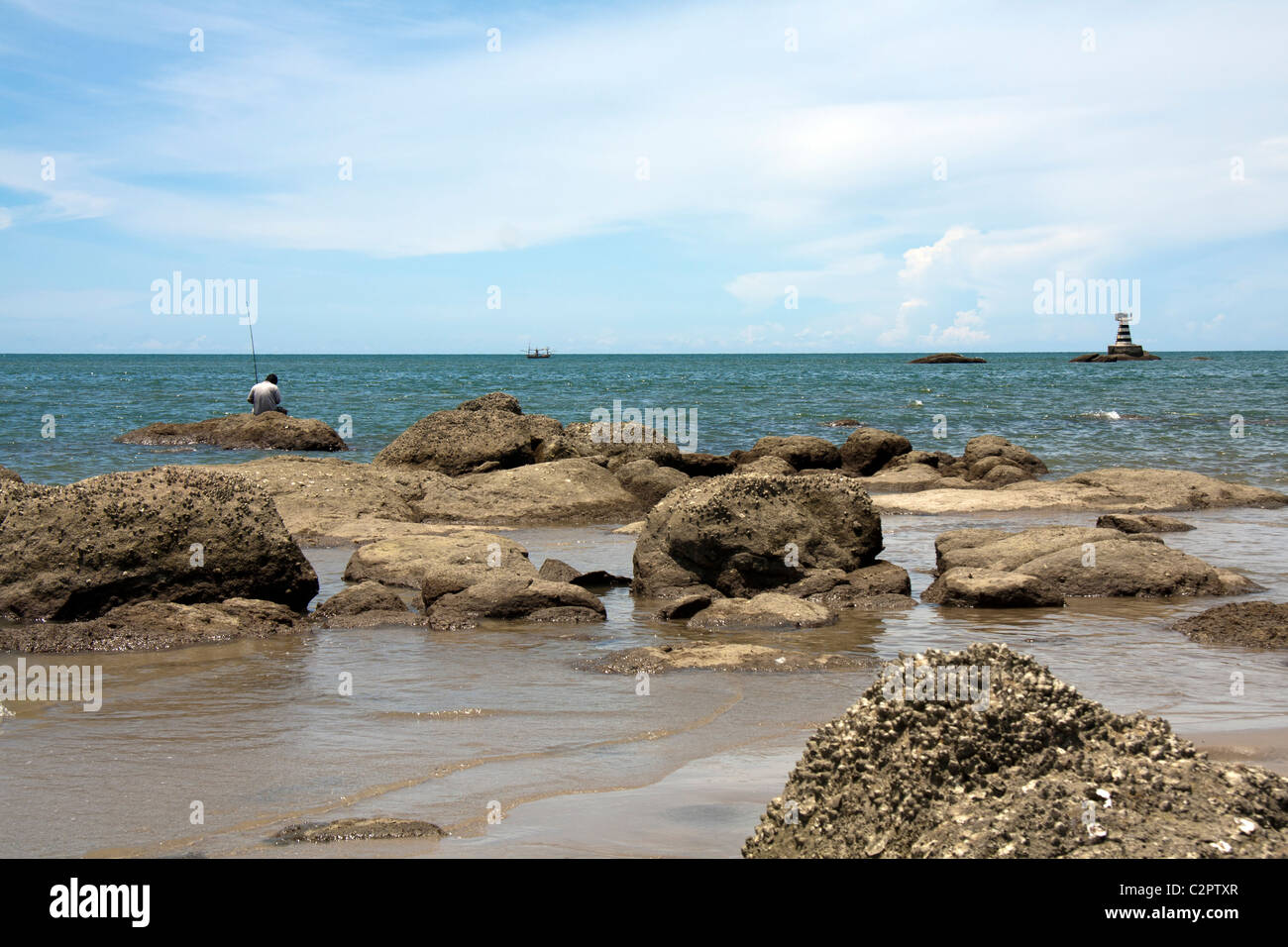 Der Strand von Hua Hin Stockfoto