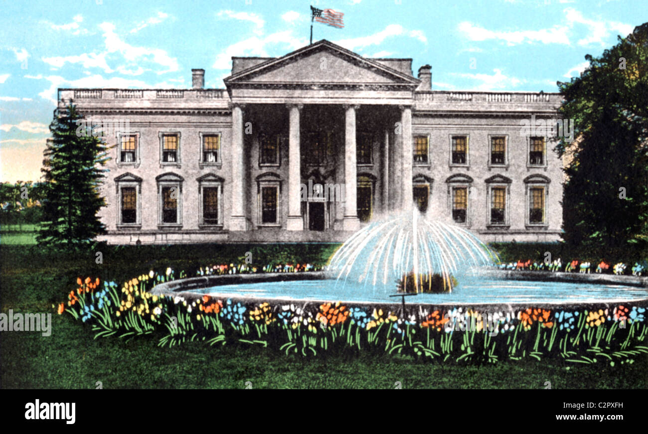 Vintage Bild des weißen Hauses, Washington, D.C. Stockfoto